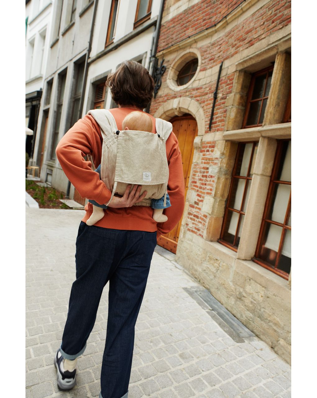 Marsupio limas™ - marsupio per neonati - floral beige - stokke