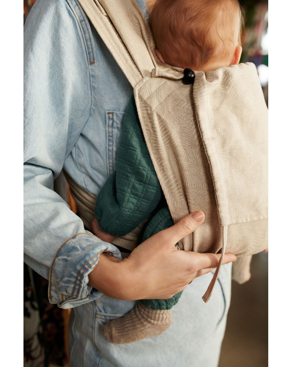 Marsupio limas™ - marsupio per neonati - floral beige - stokke