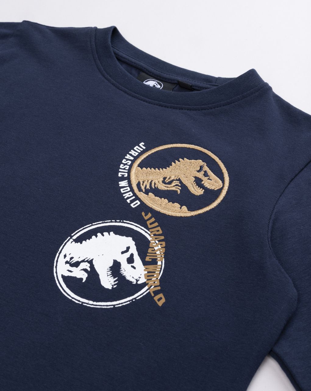 T-shirt bambino blu maniche lunghe jurassic world
