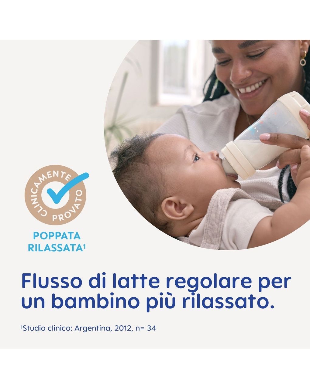 Mam biberon easy start 130 ml, biberon anticolica per allattamento misto che riduce le bolle d'aria e il rischio di coliche, azzurro