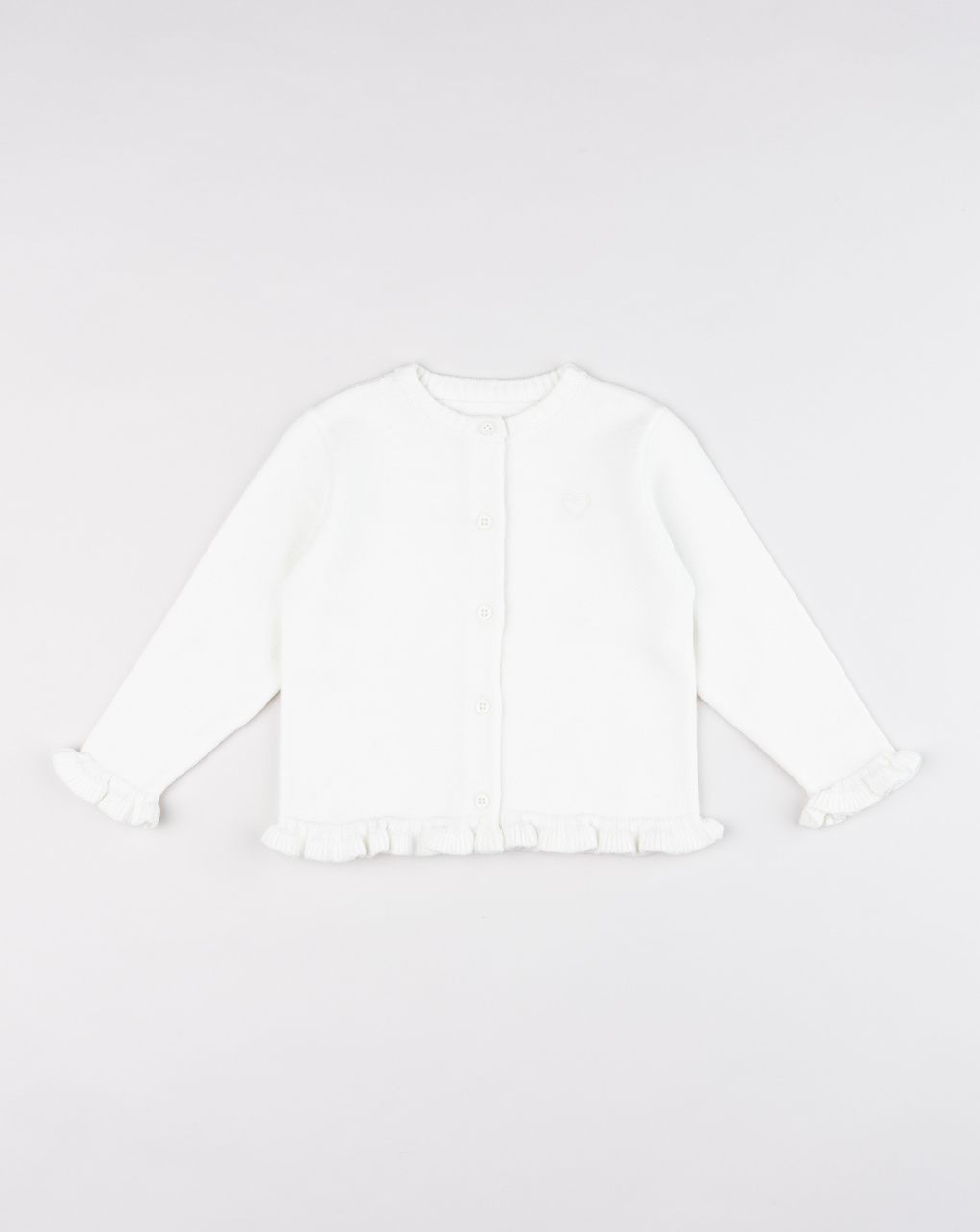 Cardigan tricot bimba bianco