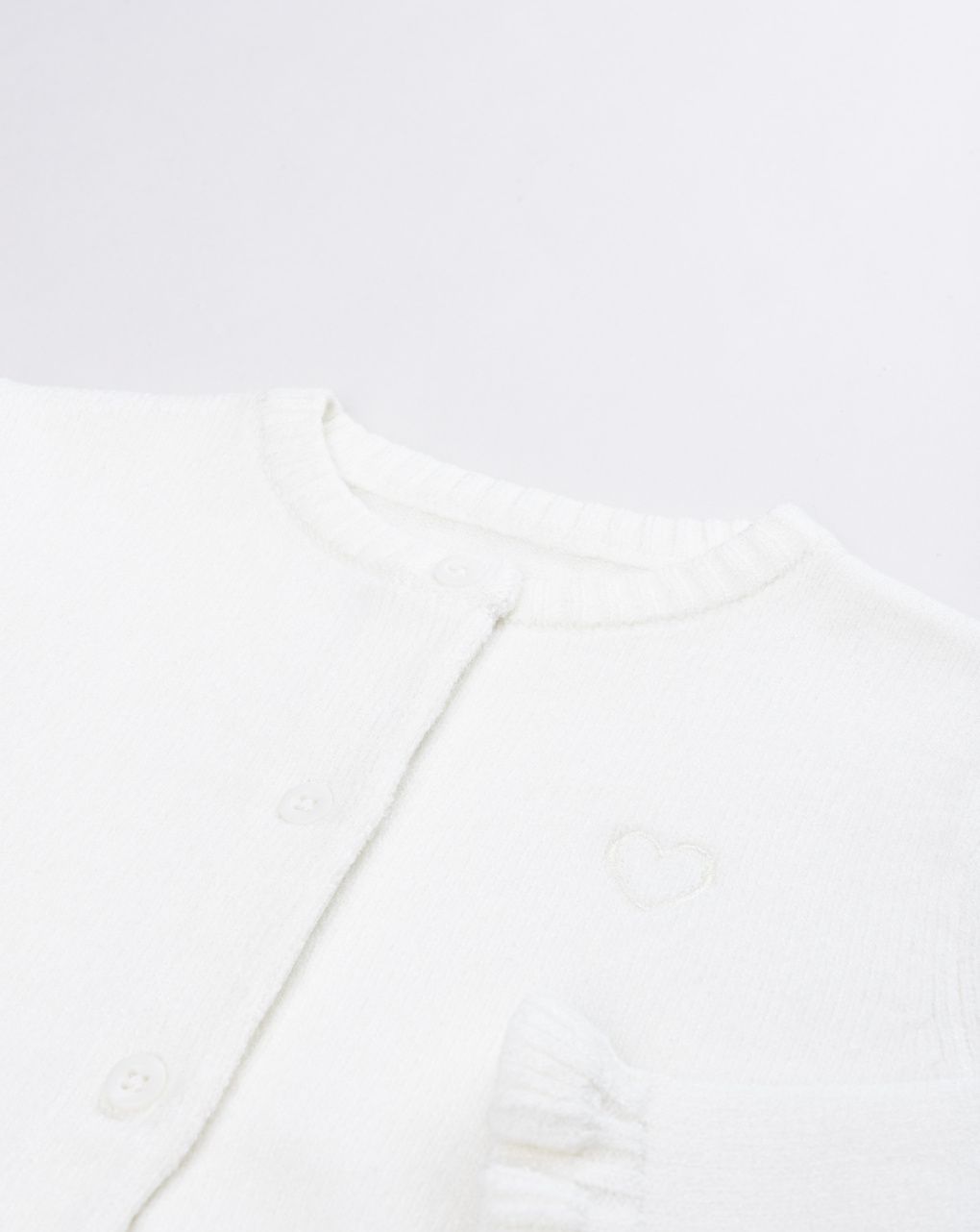 Cardigan tricot bimba bianco