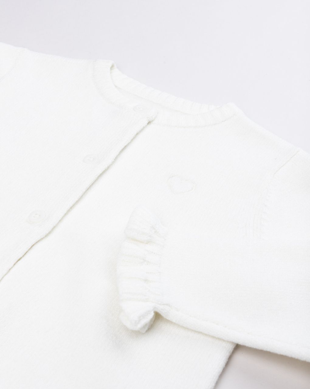 Cardigan tricot bimba bianco
