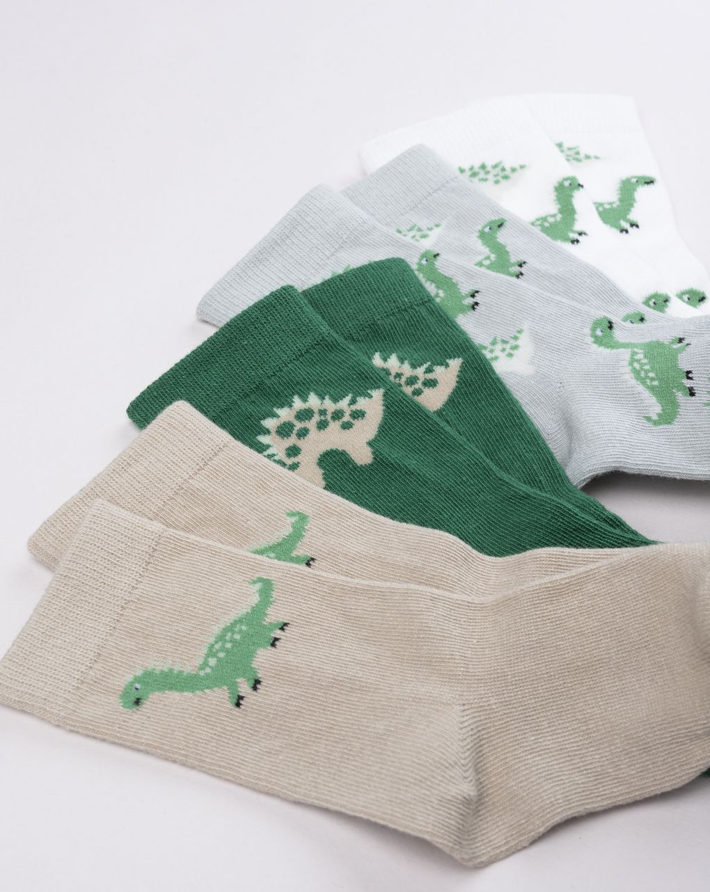 Pack 4 calze gambaletto bimbo con stampa dino
