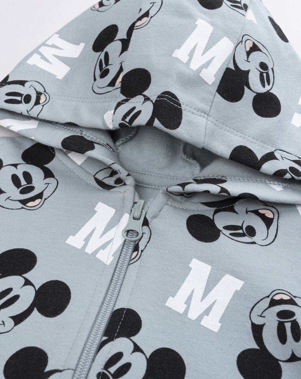 Completo jogging bimbo mickey mouse con cappuccio e zip