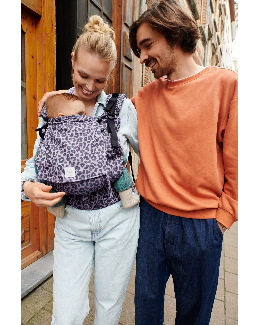 Marsupio limas™ carrier flex - marsupio per tutti i giorni - leopard lilac - stokke