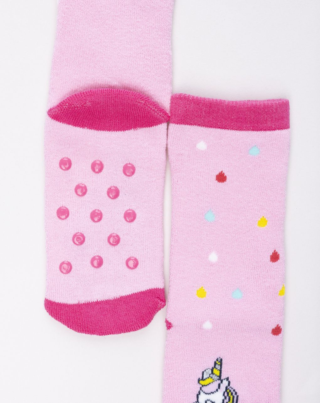 Calze antiscivolo bimba rosa unicorni