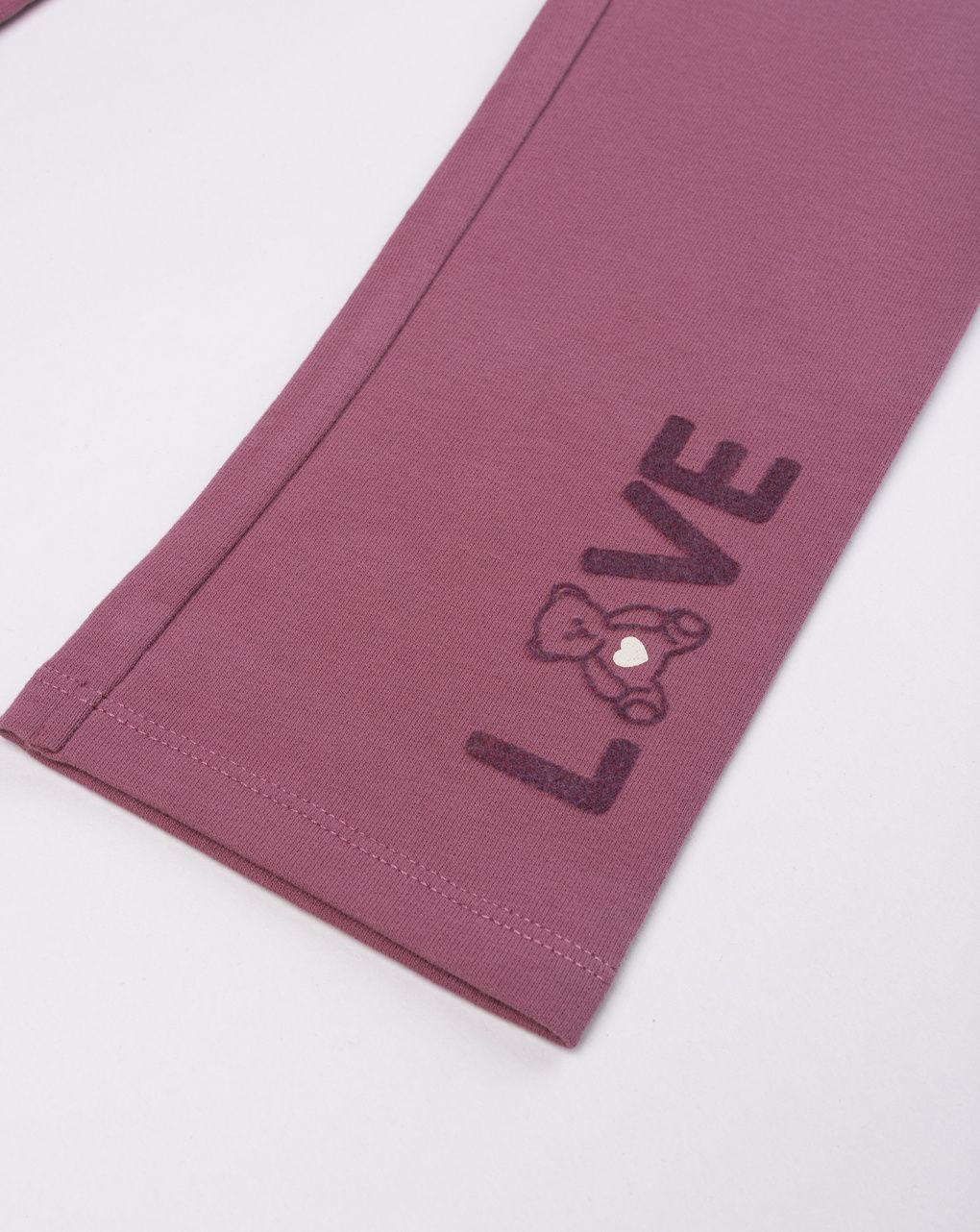 Leggings bambina bordeaux con stampa