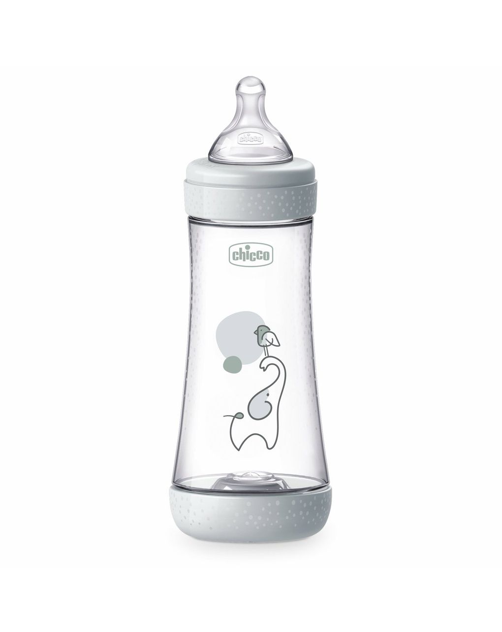 Biberon perfect5 neutro 300ml in silicone 3 fori - chicco