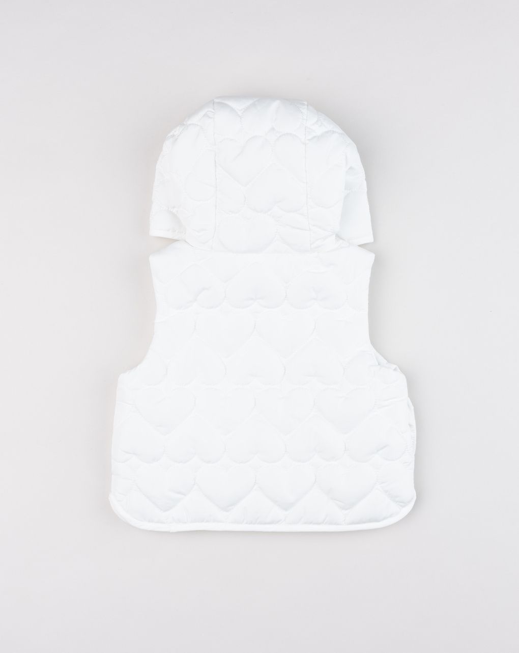 Gilet trapuntato bimba bianco a cuori