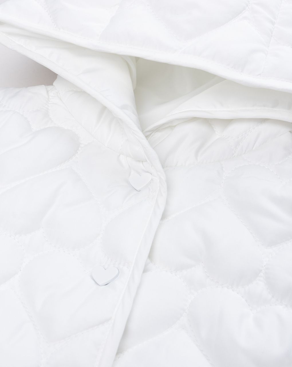 Gilet trapuntato bimba bianco a cuori