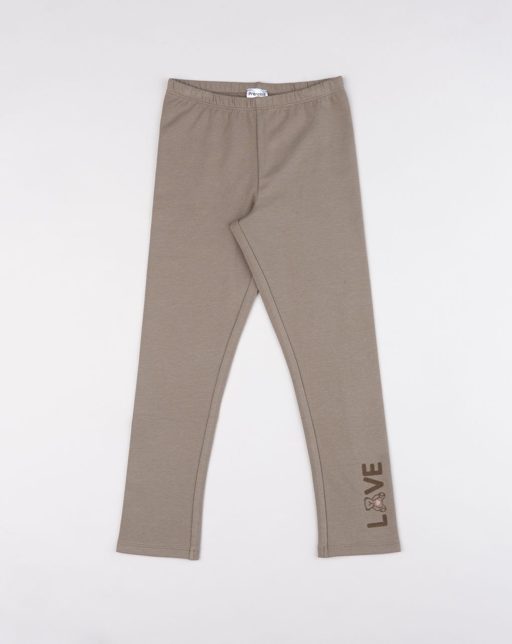 Legging bambina marrone stampa "love"