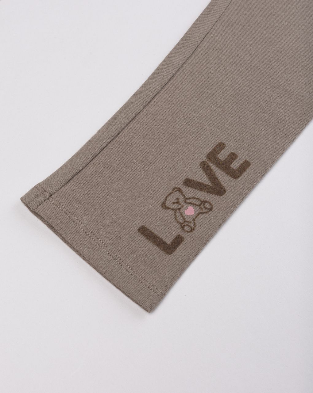 Legging bambina marrone stampa "love"