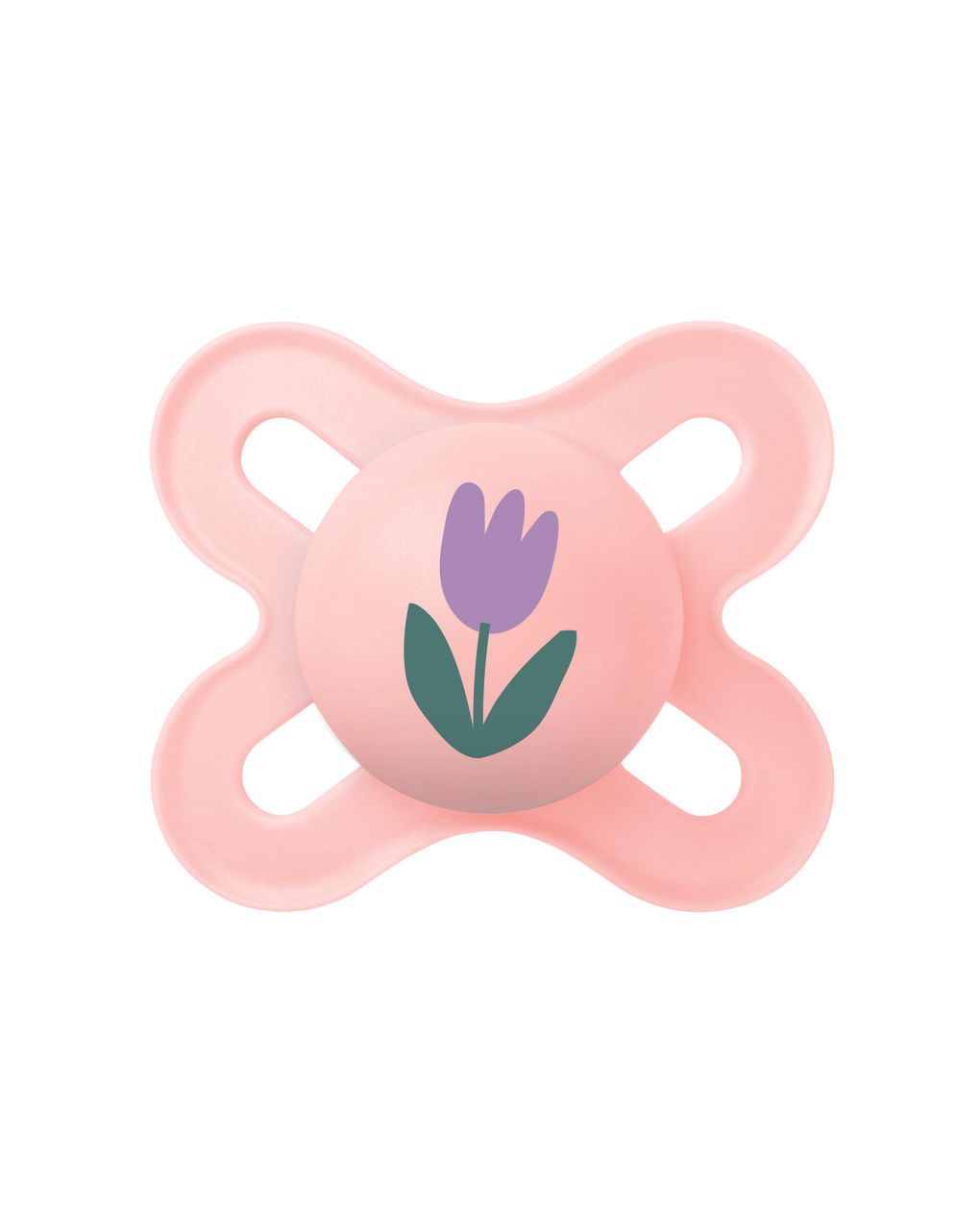 Mam original start succhietto 0-2 mesi (set da 2), ciuccio mam 0-2 mesi con tettarella ortodontica in silicone, rosa/lilla