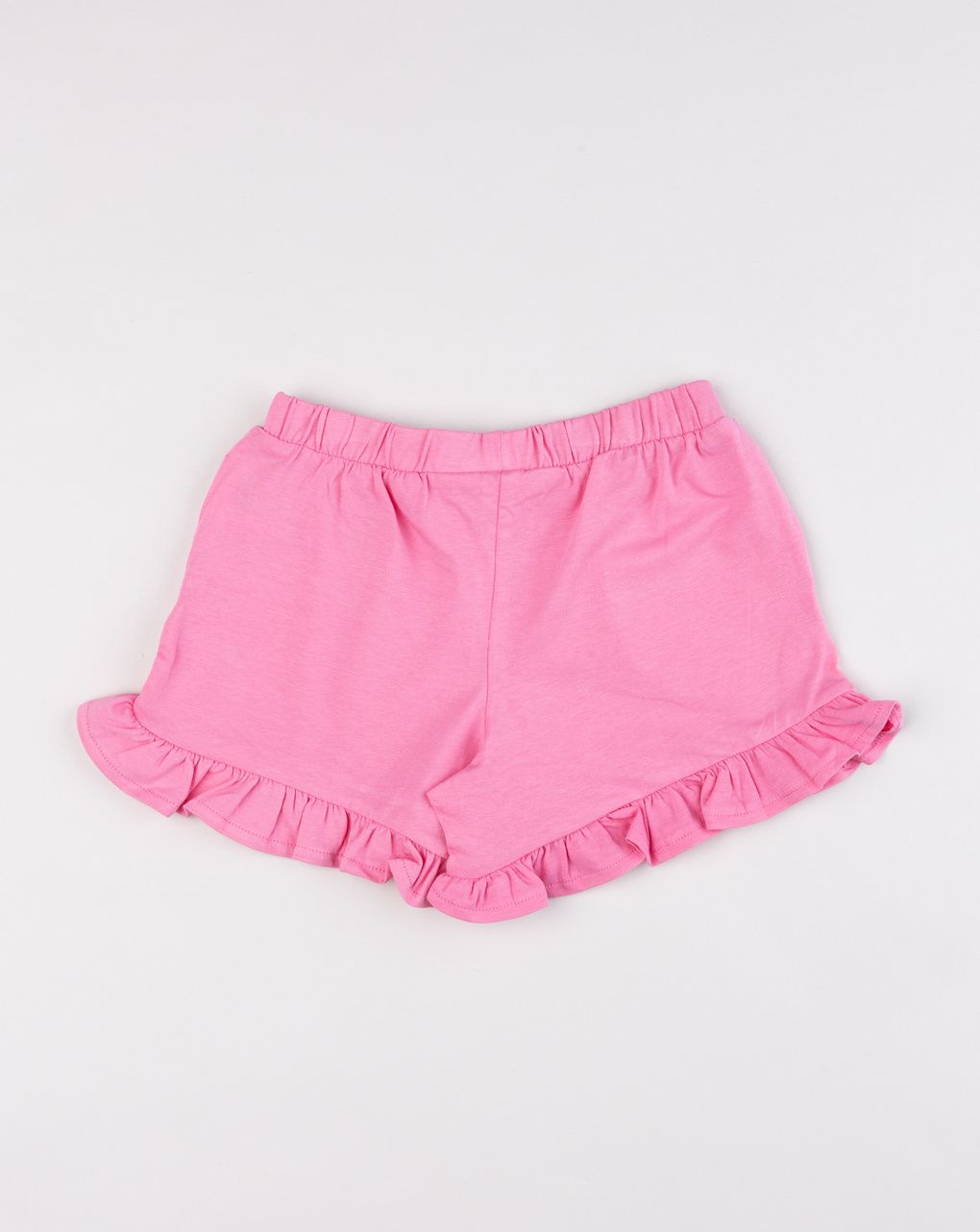Shorts rosa bambina con volant