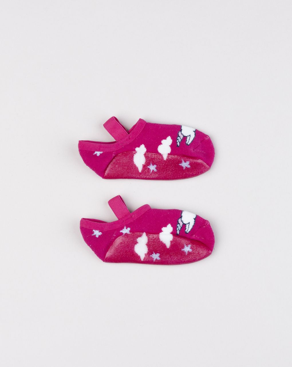Calze ballerine antiscivolo bimba unicorni fucsia