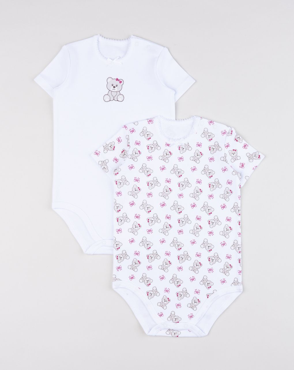 Pack 2 body bimba teddy manica corta