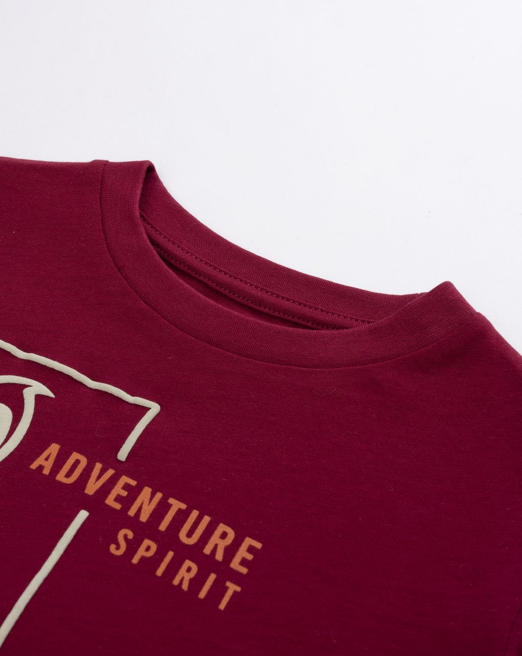 T-shirt bimbo bordeaux stampata
