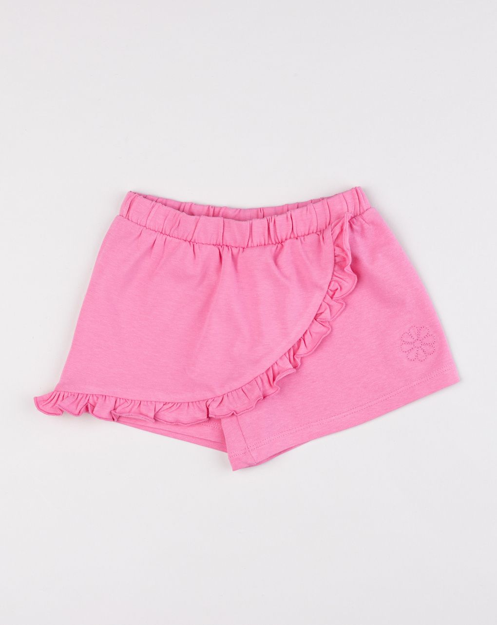 Gonna-pantalone rosa  bimba (skort) con volant