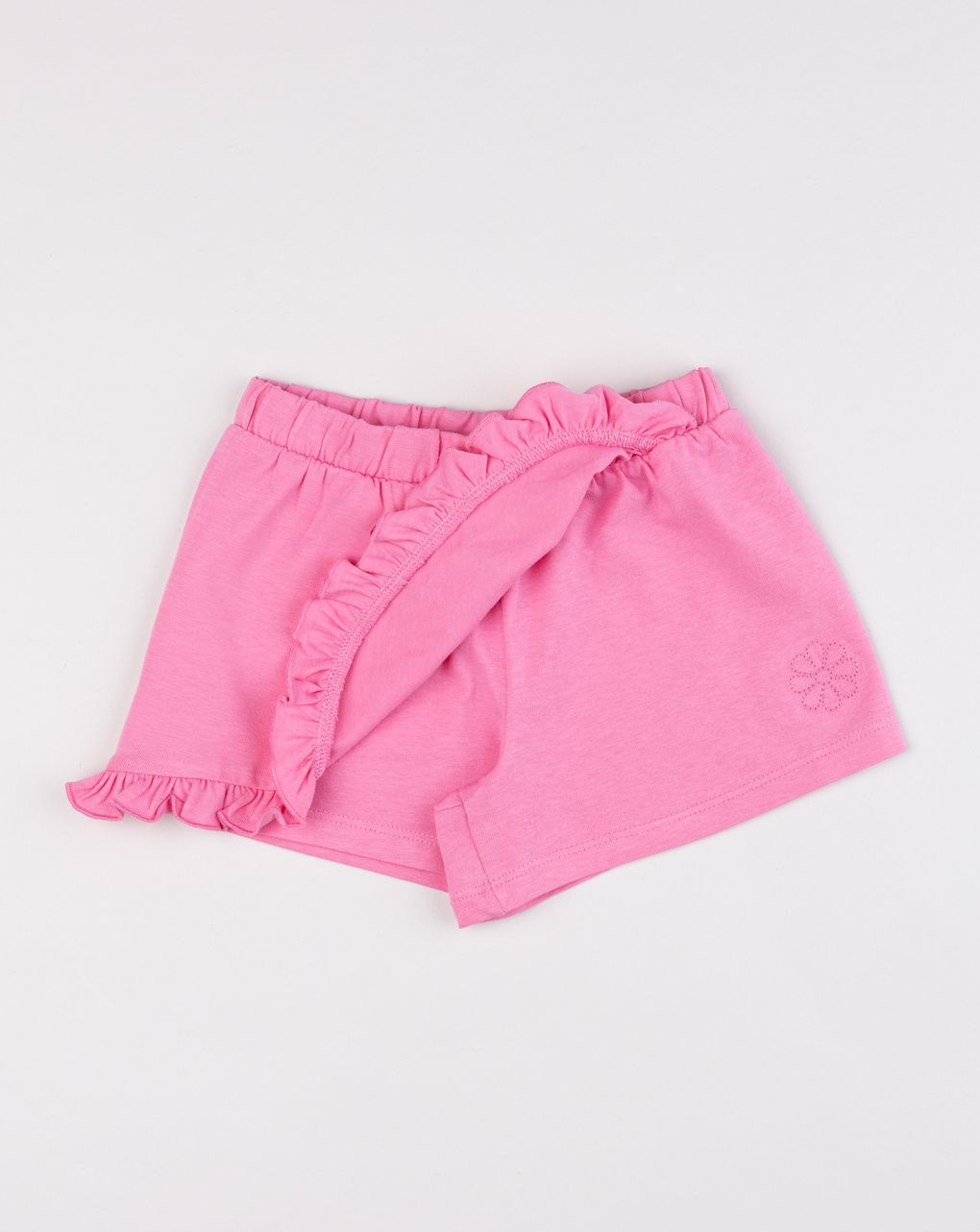 Gonna-pantalone rosa  bimba (skort) con volant