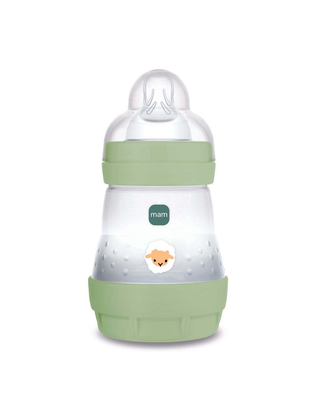 Mam biberon easy start 160 ml, biberon anticolica per allattamento misto che riduce le bolle d'aria e il rischio di coliche, verde