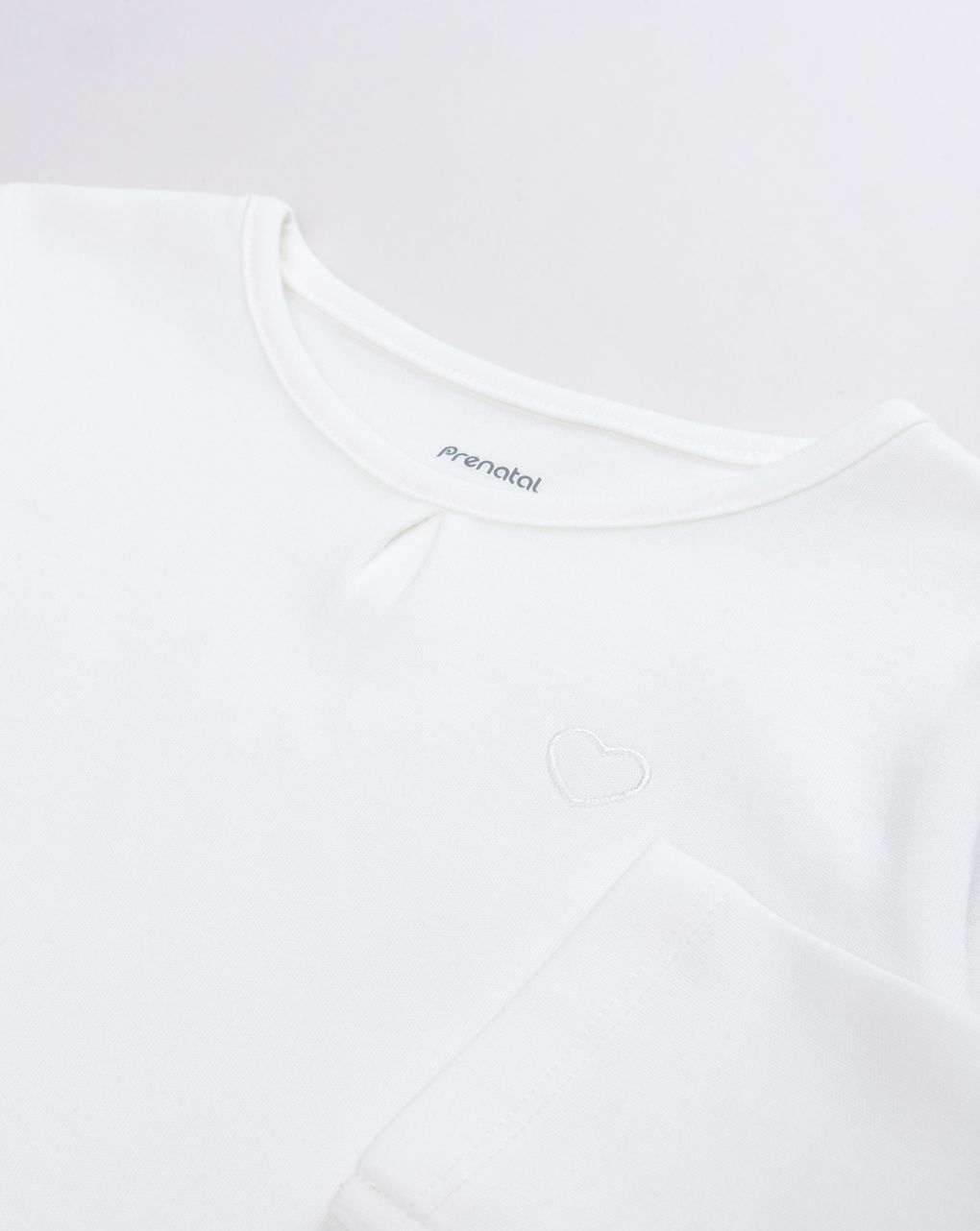 T-shirt a maniche lunghe da bambina bianco basic