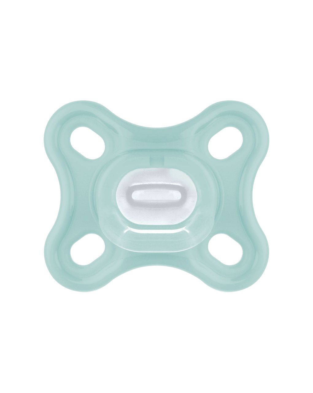 Mam comfort succhietto 0-3 mesi (set da 2), ciuccio mam 0-3 mesi in 100% silicone con design unico, neutro/verde