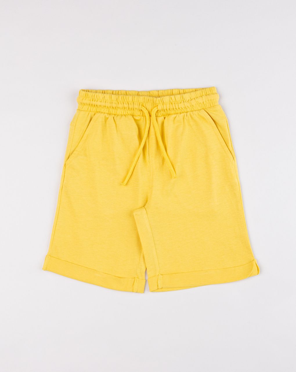 Pantaloncini bambino in jersey giallo