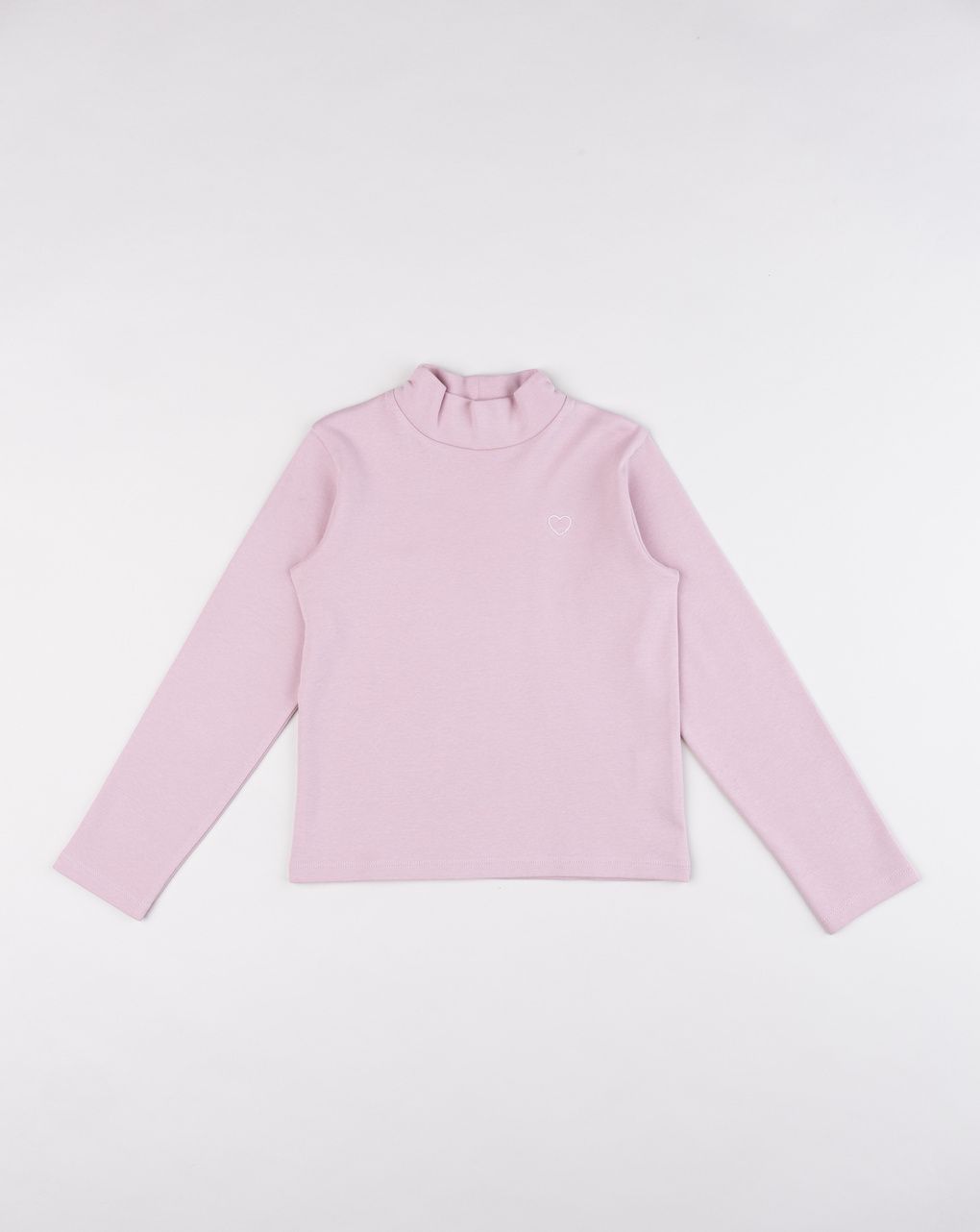 Lupetto bambina rosa cuore ricamato