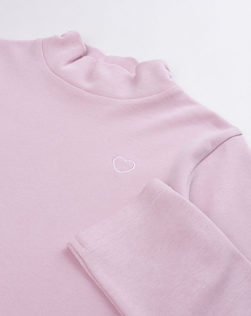 Lupetto bambina rosa cuore ricamato