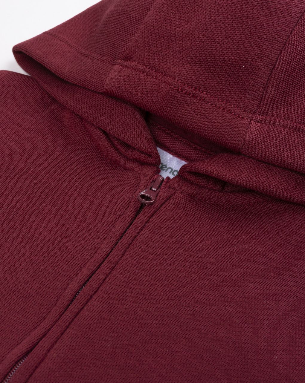 Felpa full zip bimbo bordeaux con cappuccio e taschino