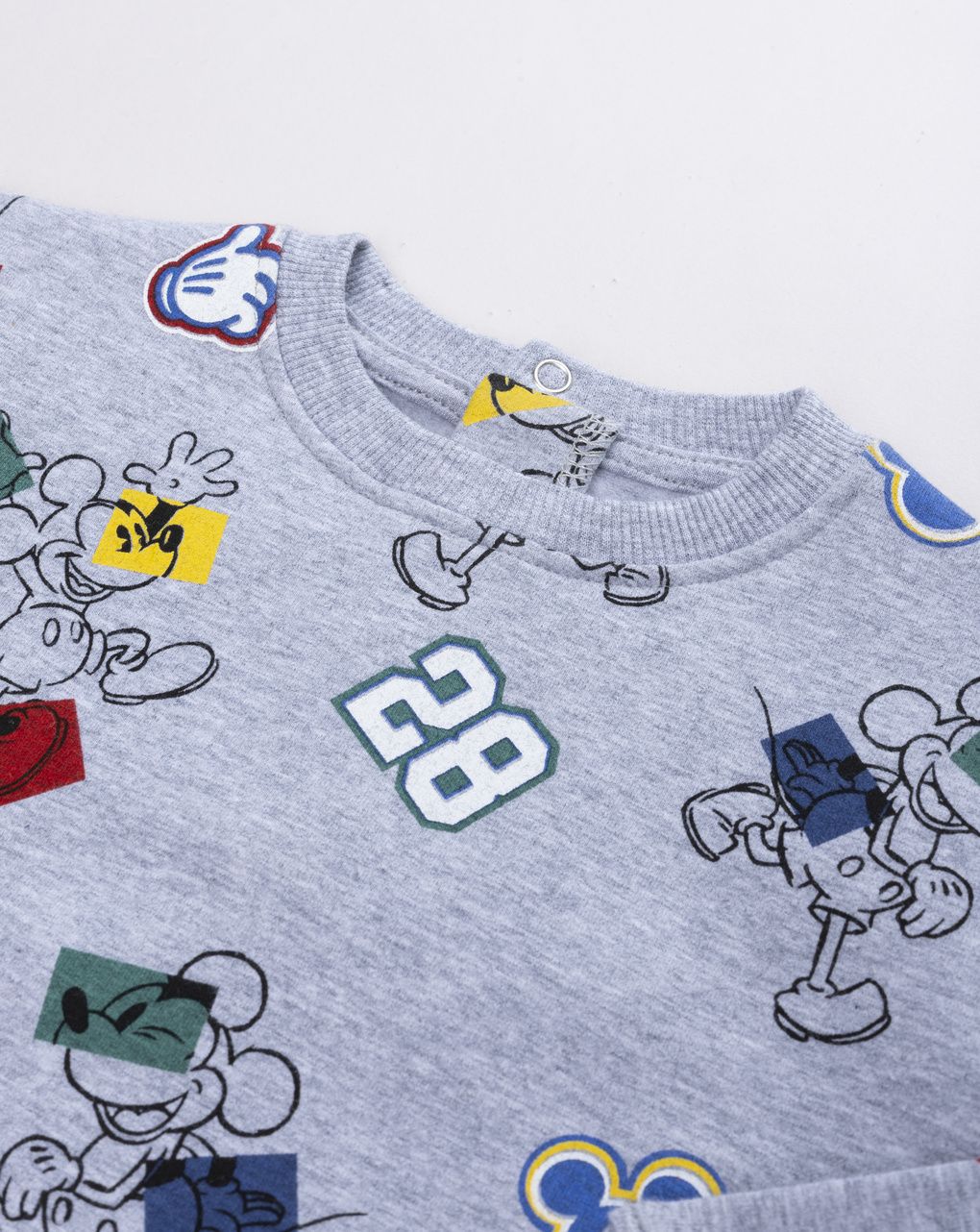Felpa bimbo mickey mouse grigia