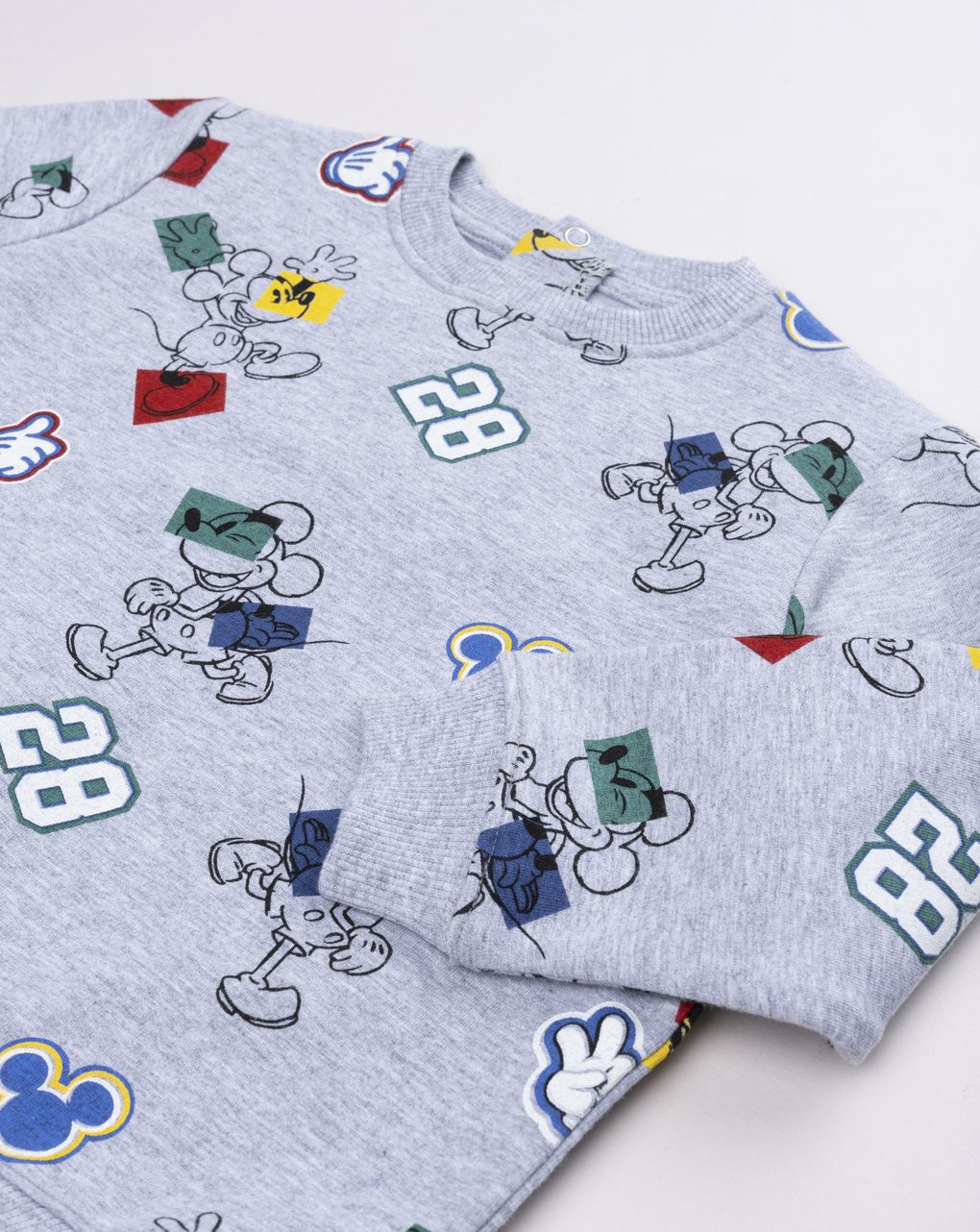 Felpa bimbo mickey mouse grigia