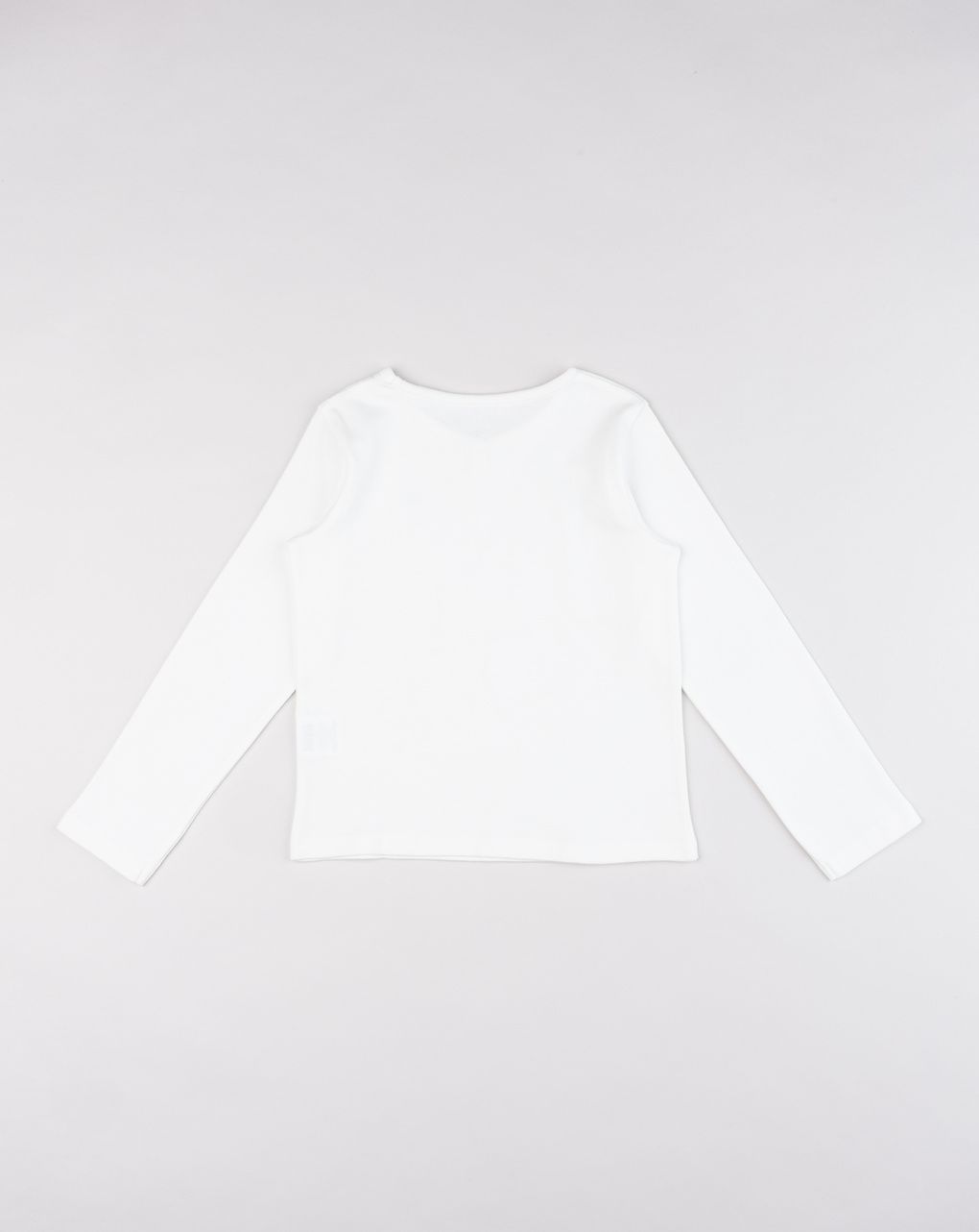 T-shirt a maniche lunghe da bambina bianco basic