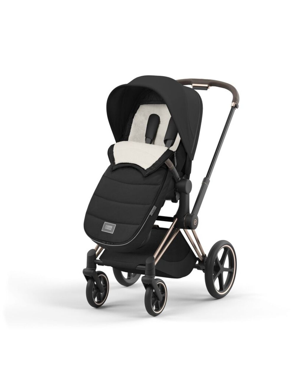Sacco coprigame platinum footmuff sepia black - cybex platinum