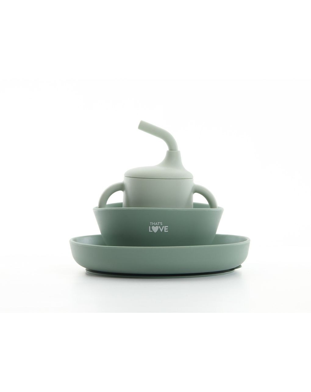 Set pappa in silicone green - that's love