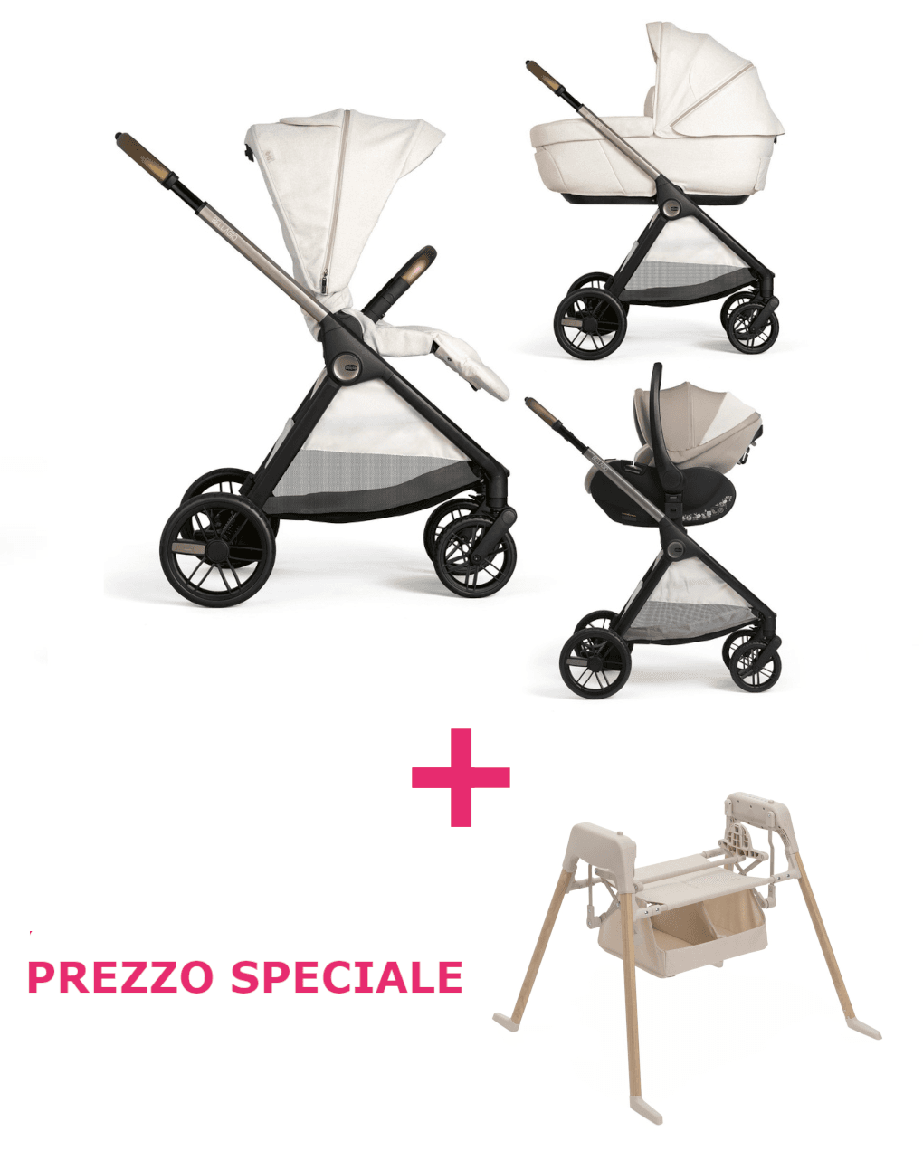 Trio bellagio 2 grand confort first seat rec amber glow + base e-lullaglide a un prezzo speciale