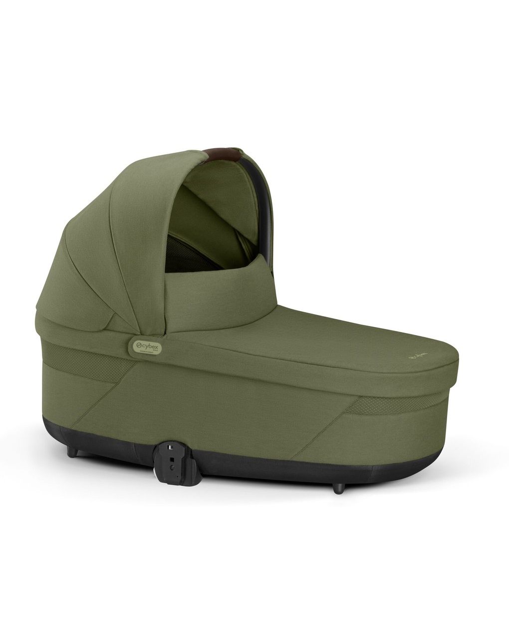 Trio balios s lux tpe moss green con navicella cots e seggiolino cloud g3 plus moss green + adatt. - cybex