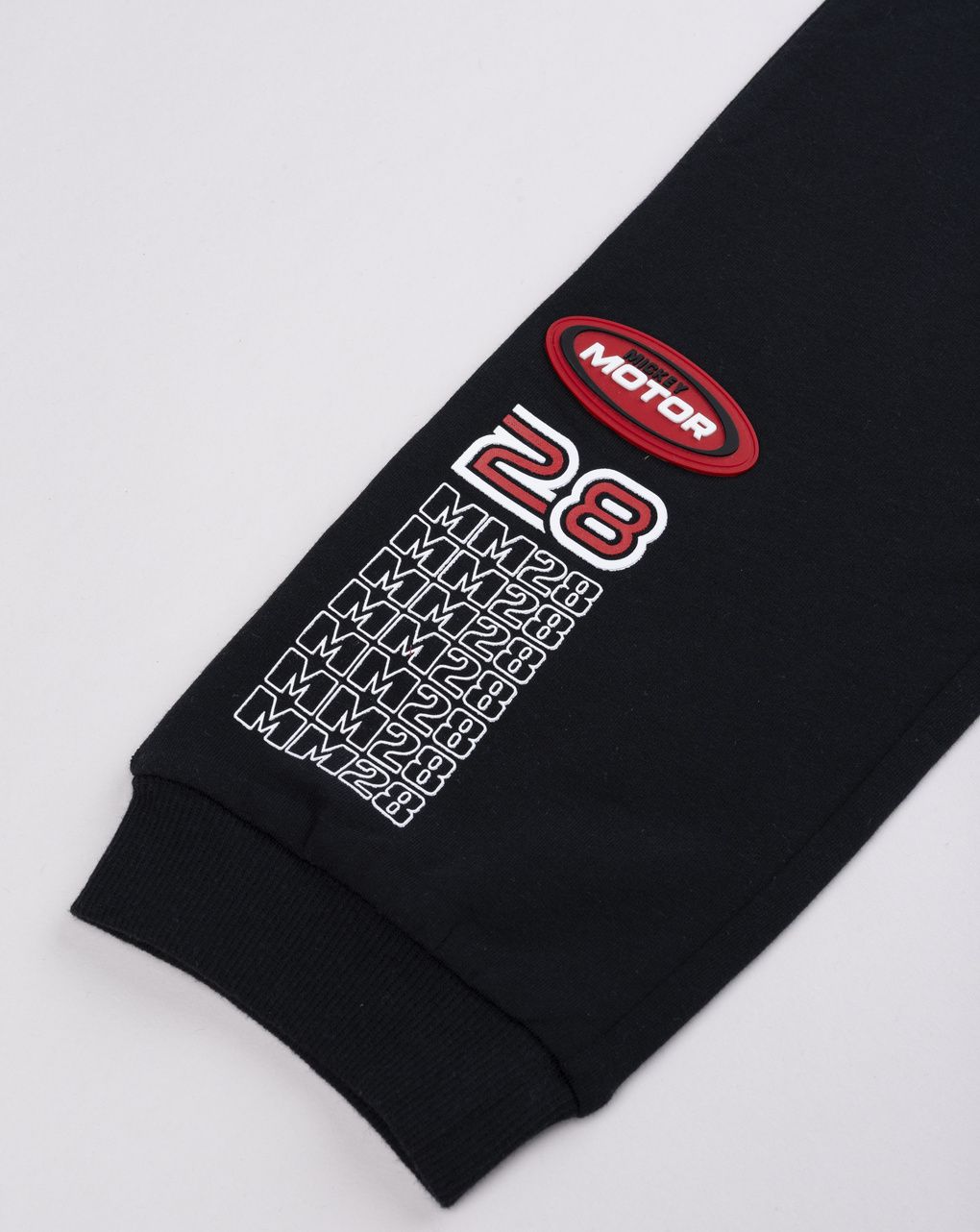 Pantaloni joggers neri felpati da bambino mickey mouse