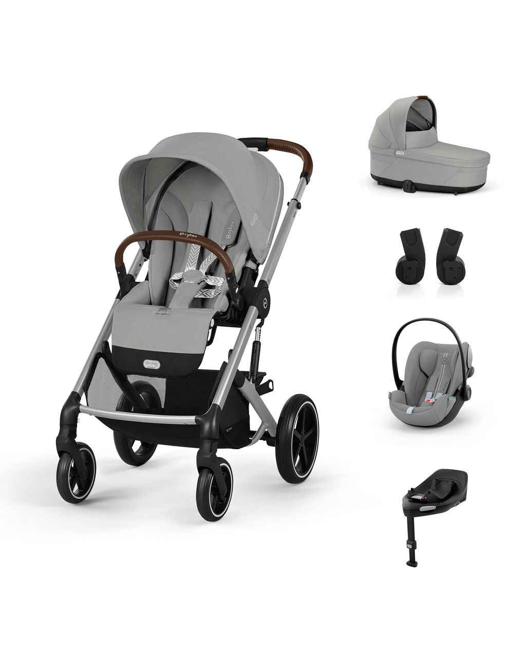 Trio balios s lux stone grey con base g3 - cybex