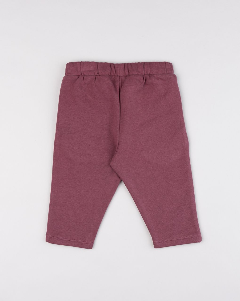 Pantalone felpato bimba bordeaux con fiocco