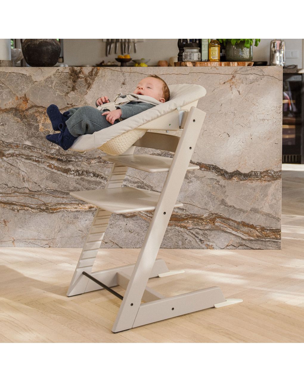 Sedia tripp trapp®  faggio - prodotto personalizzabile - cashmere grey - stokke®