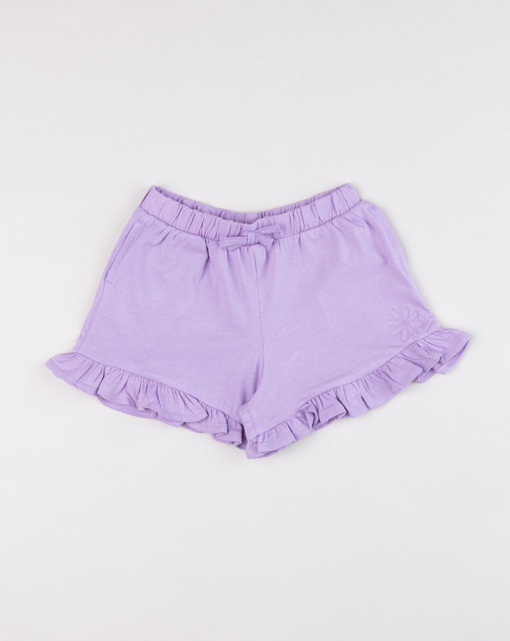 Shorts lilla bambina con volant