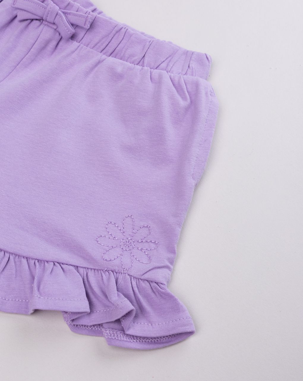 Shorts lilla bambina con volant