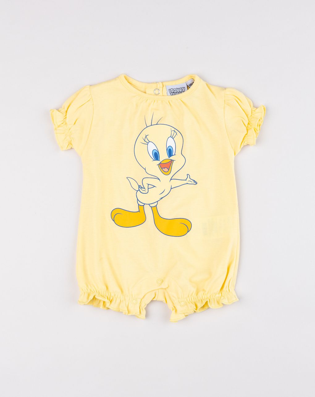 Pagliaccetto bimba tweety "happy" giallo pastello
