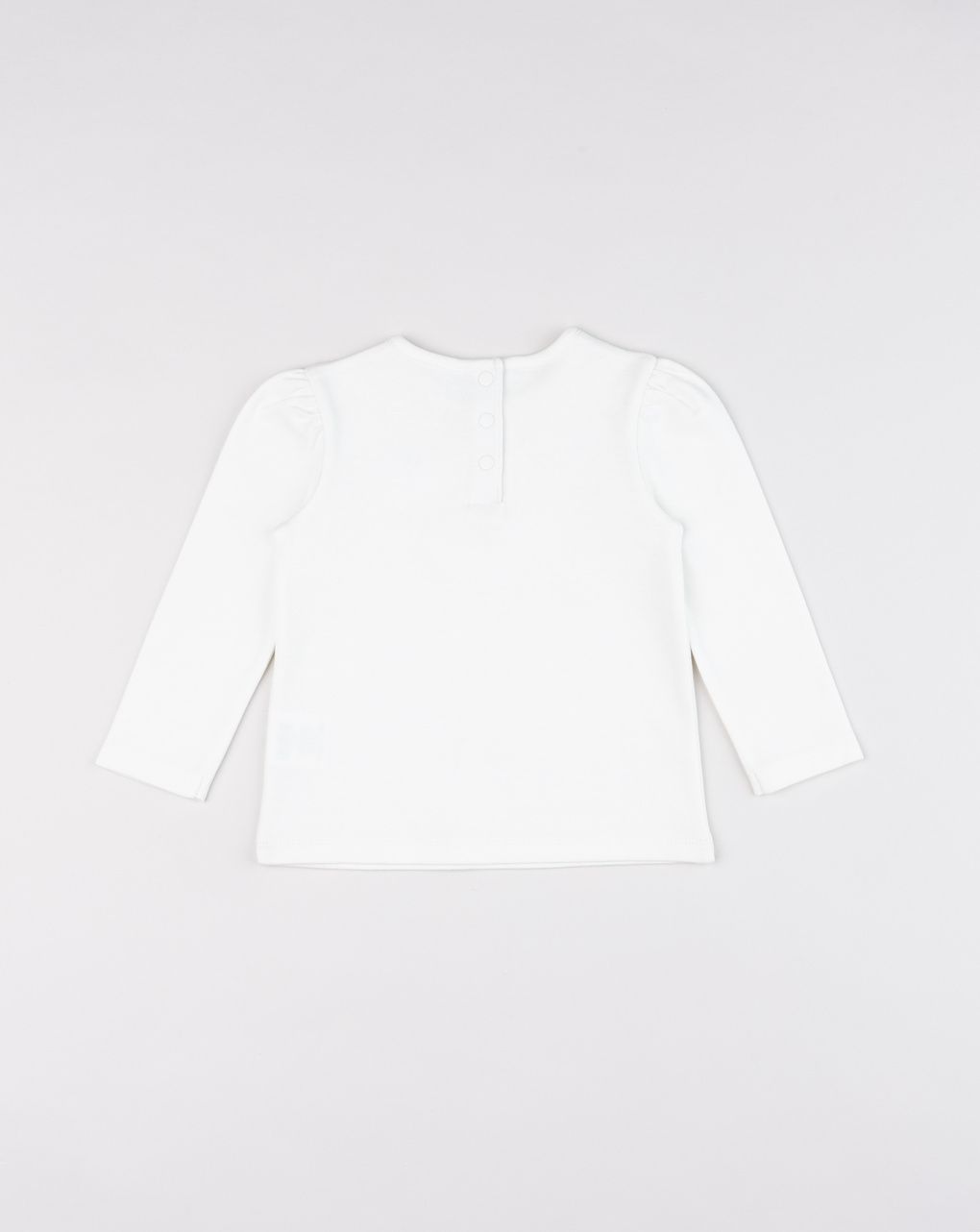 Maglia maniche lunghe bianca bimba ricamo cuore