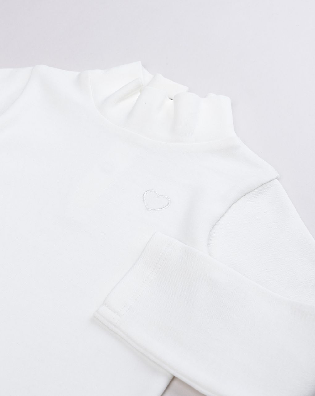 Body lupetto bimba bianco