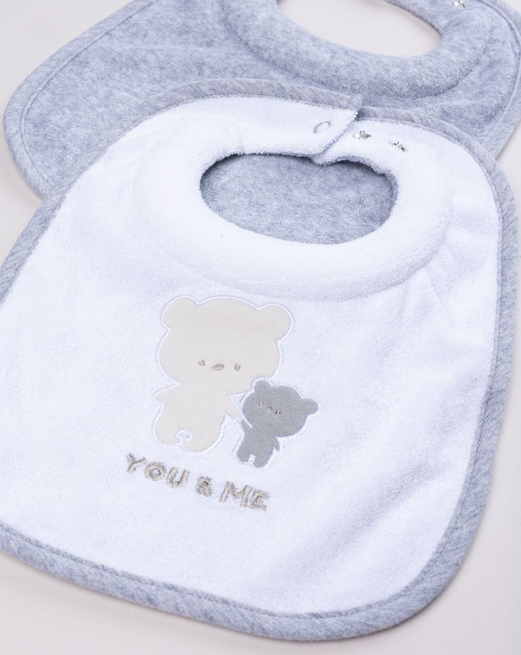 Set 2 bavaglini neonato "you & me" - orsetti