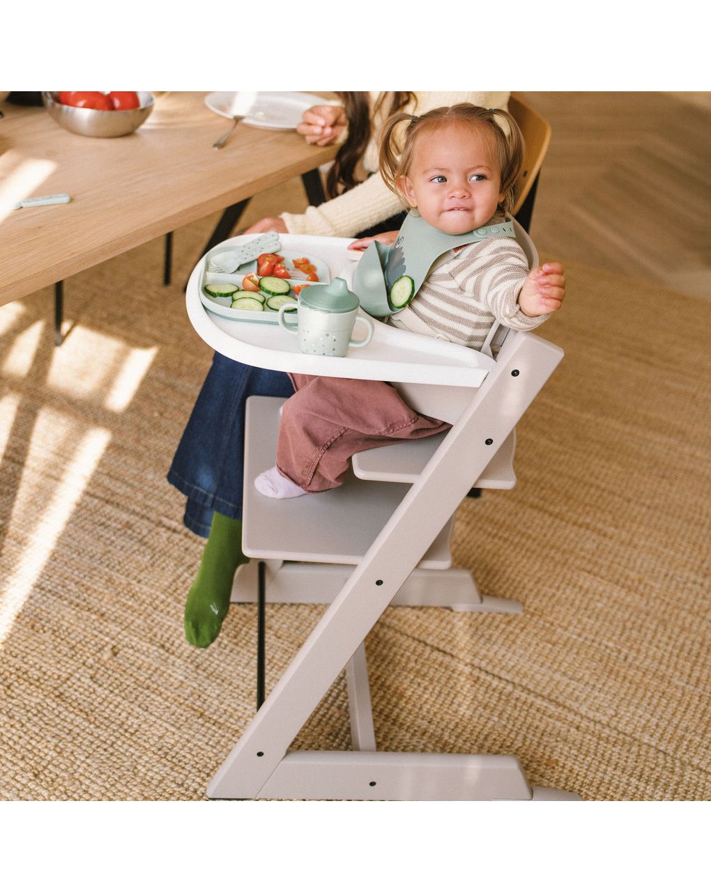 Sedia tripp trapp®  faggio - prodotto personalizzabile - cashmere grey - stokke®