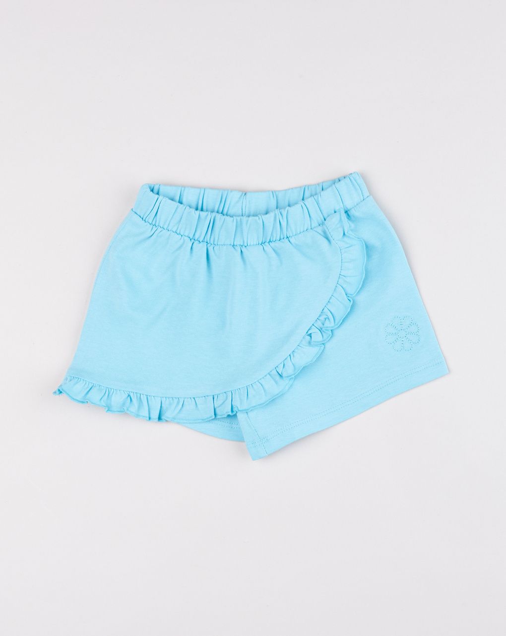 Gonna-pantalone azzurra bimba (skort) con volant
